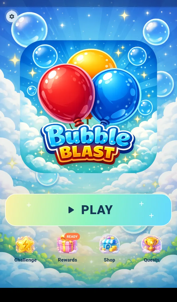 Bubble Blast welcome screen