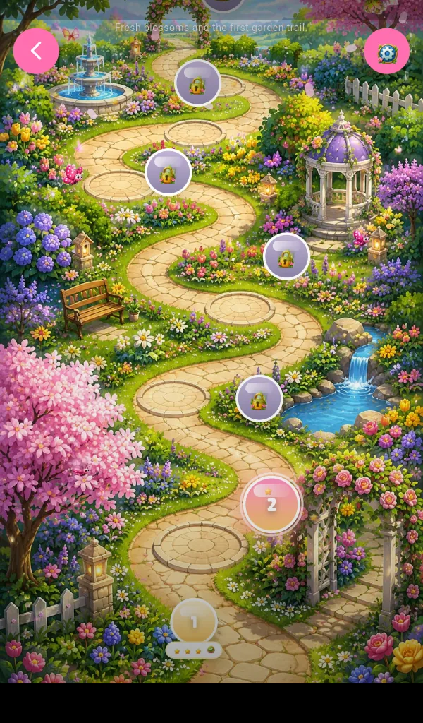 Flower Match garden map